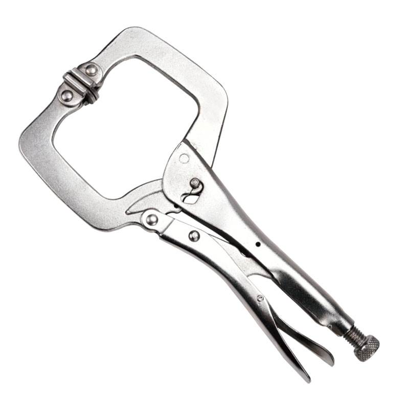 Wide Opening Locking C-Clamp With Swivel Pads