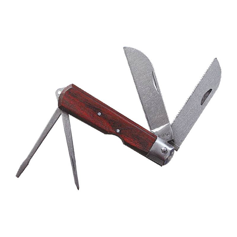 木柄四用電工刀