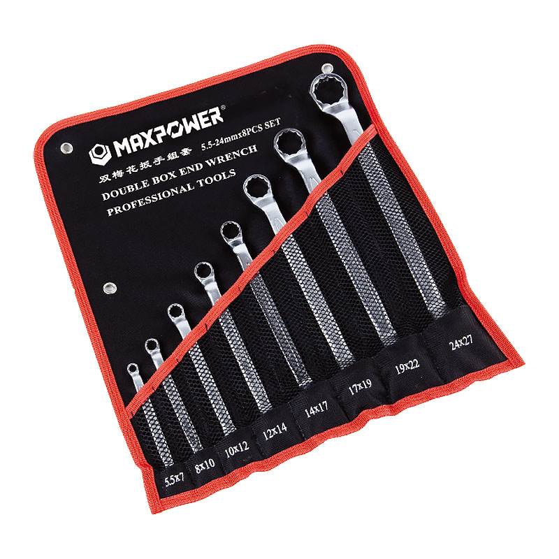 專業(yè)級(jí)加長(zhǎng)雙梅花扳手8、10件套