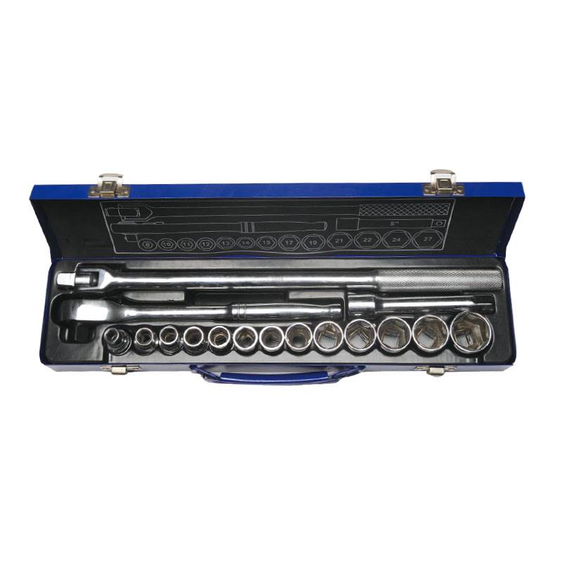 16件12.5mm系列公制套筒組套