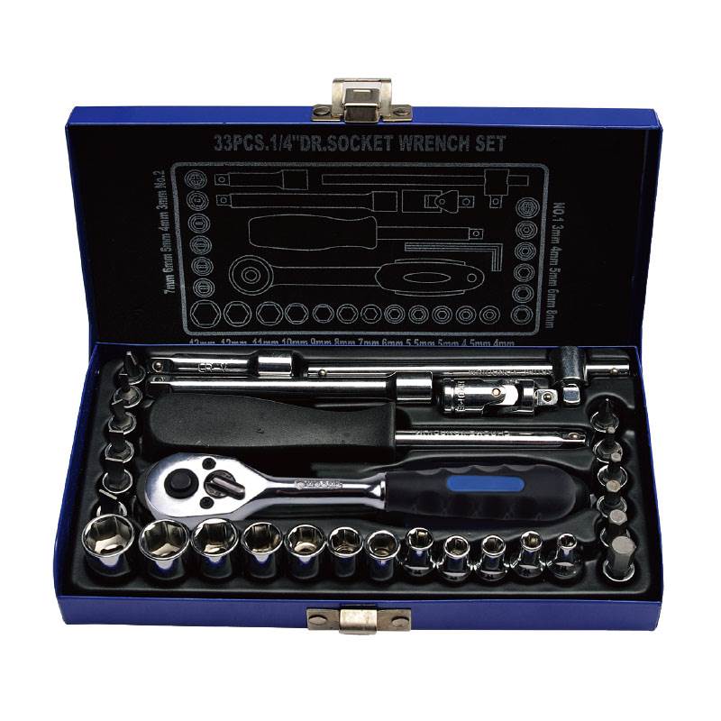 33件6.3mm系列公制套筒組套